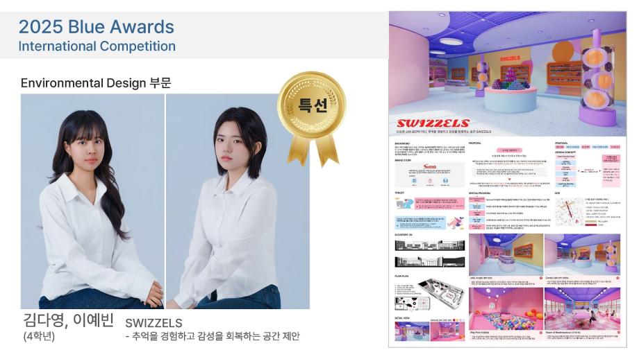 상지대 산업융합디자인학과, &#39;2025 Blue Awards 국제 공모전&#39;서  8작품 수상 9